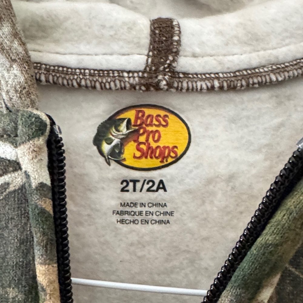 Bass Pro Shops Green and Brown Camo Hoodie - Picture 2 of 3